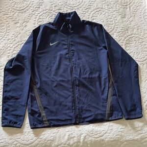 Nike Dri-Fit Men's Unisex Dark Blue Windbreaker Jacket Gently Loved M